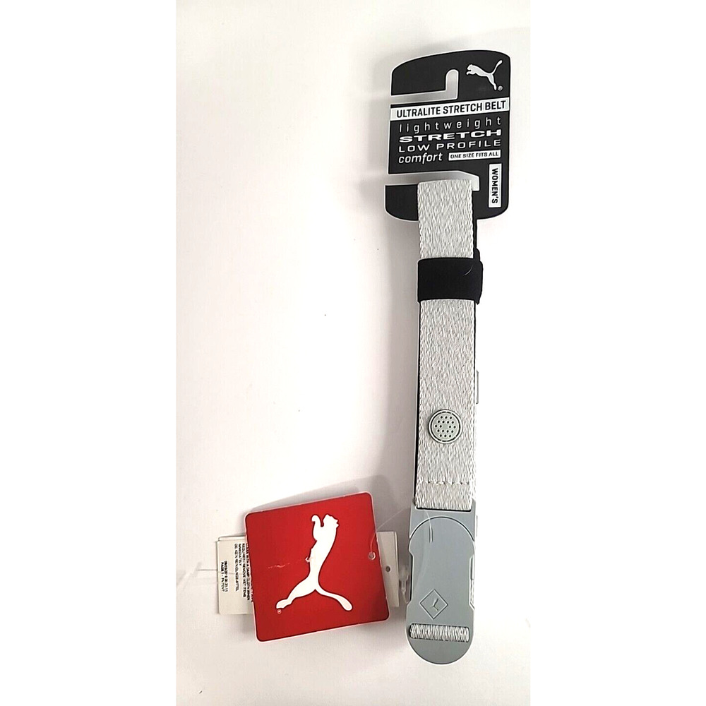 Puma Womens Ultralite Stretch Belt Light Gray - Fits up to 36"